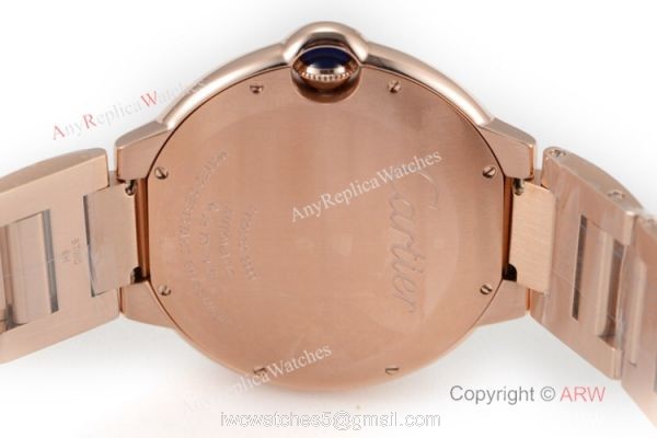 (CR) Swiss Copy Cartier Ballon Bleu de 42mm Watch Rose Gold Diamond 5