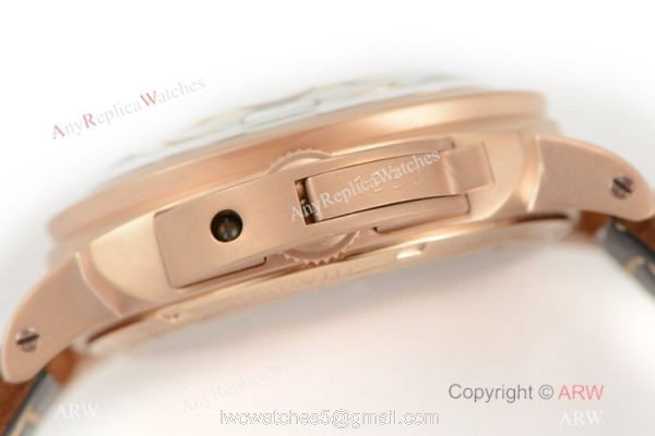 Swiss Grade A Luminor Panerai PAM00028 Power Reserve Copy Watch Rose Gold 5