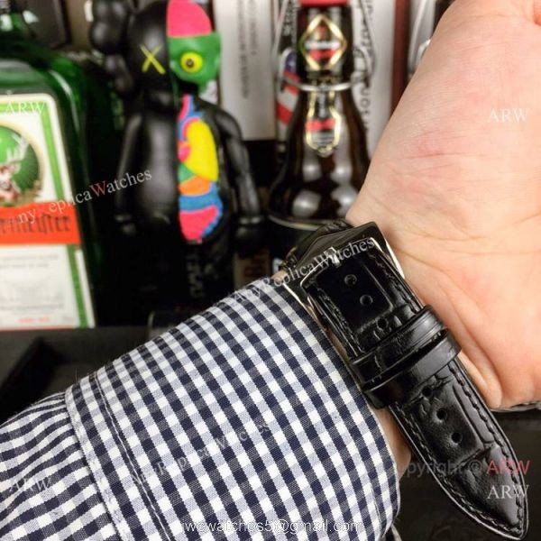 New Copy Konstantin Chaykin Joker Watch Black Bezel Leather Strap 5