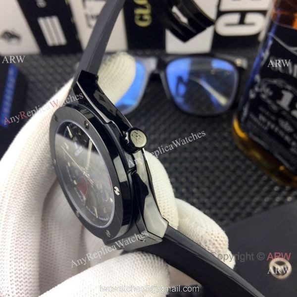 Hublot Classic Fusion Skeleton Copy Watches All Black 5