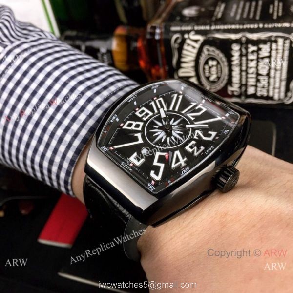 Copy Franck Muller Vanguard All Black Watch High Quality Watches 5