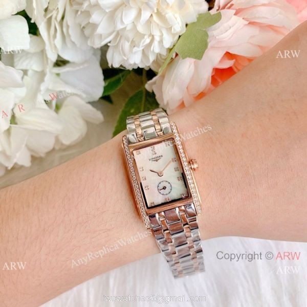 Replica Longines Dolce Vita Two Tone Rose Gold Watches 23mm Lady 5