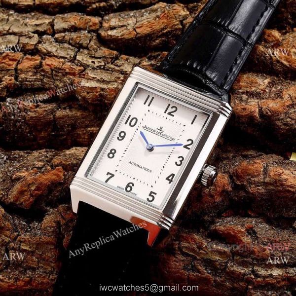 New Copy Jaeger-LeCoultre Reverso Classic 46mm Watch Stainless Steel Black Face 5