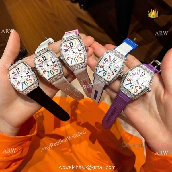 Swiss Quality Franck Muller Vanguard Replica Watch Stainless Steel Diamond 32mm 5