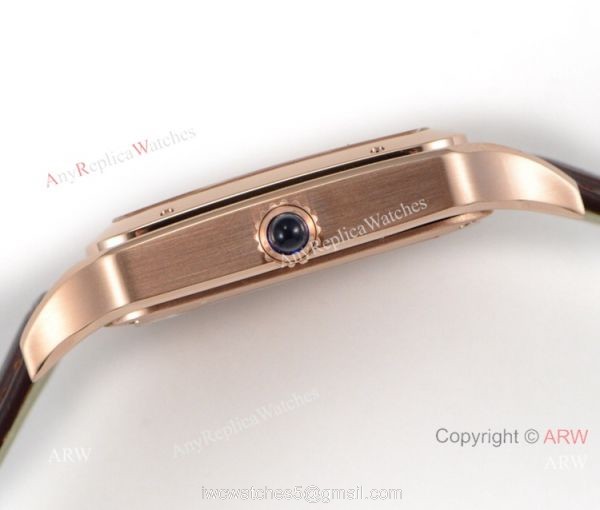 Swiss 9015 Cartier Santos-Dumont Rose Gold Watch New Cartier Watches 5