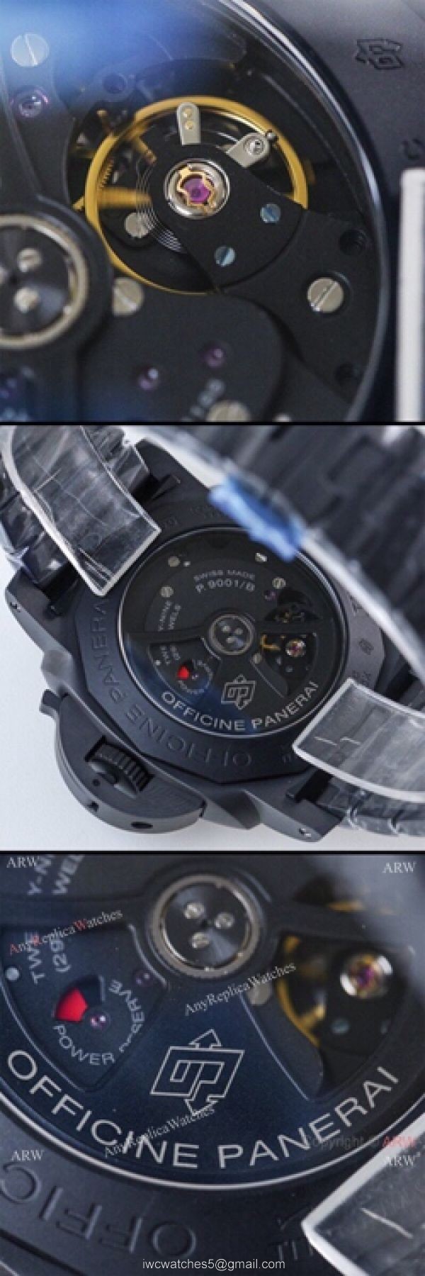 (VS) Swiss Replica Luminor 1950 44 GMT Ceramica Panerai Bracelet PAM438 5