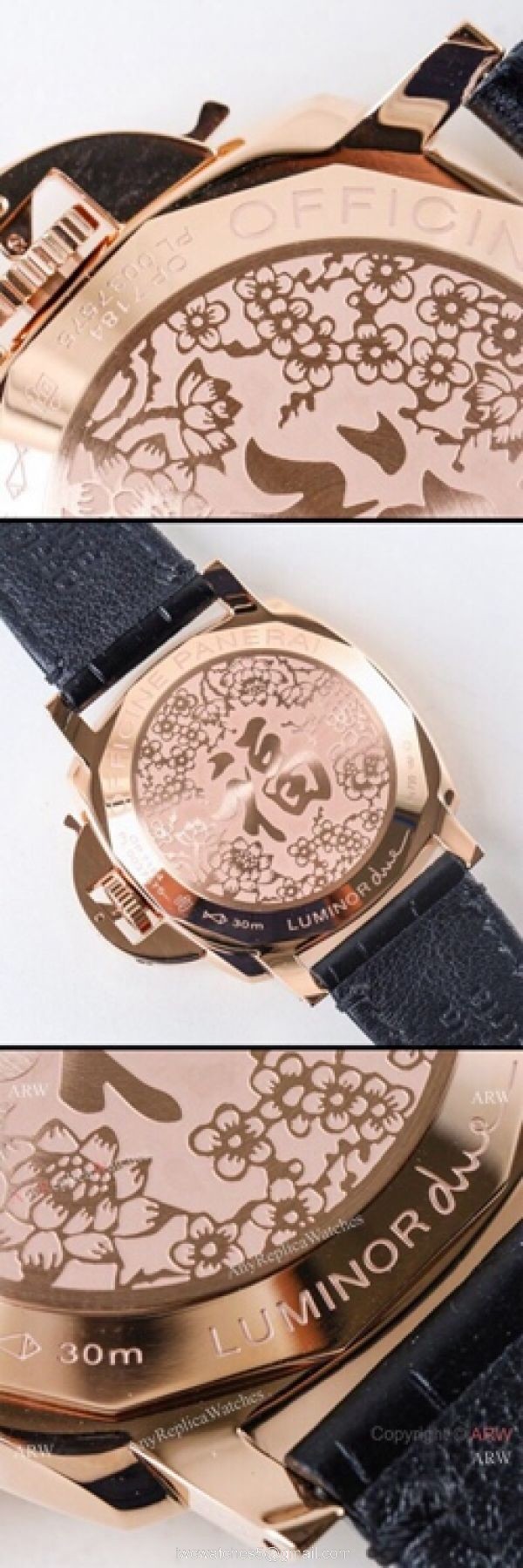 (VS) Best Copy Swiss Panerai Luminor Limited edition Rose Gold Men Watch 5