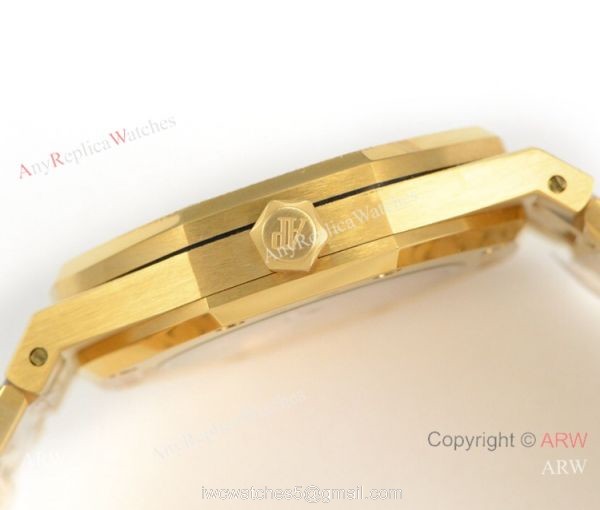 N9 Factory Audemars Piguet Royal Oak Frosted Gold Swiss 3120 Watch w-Diamond 5