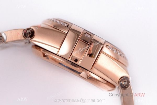 Swiss Replica Omega Constellation Rose Gold Diamond 27mm Watch 2019 New 5