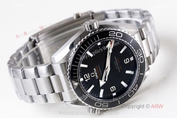 (VS) Omega Seamaster Super Clone Watch Planet Ocean 600M Ss Black Ceramic 43.5mm 5