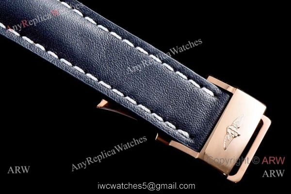 JF Factory Breitling Navitimer 01 Rose Gold Blue Face Watch Super Clone 5