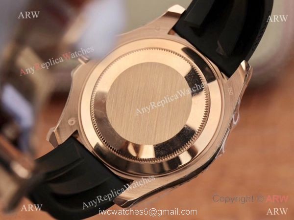Swiss Grade Rolex Rose Gold Yachtmaster Replica Watch Diamond Face 5