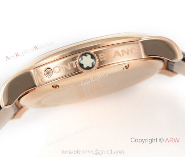 2019 New Replica Montblanc Star Legacy Moon Phase Rose Gold Watch Swiss 9015 5
