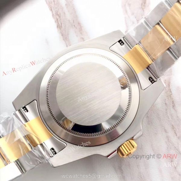 (EW) Clone Rolex Submariner EW Factory Two Tone Black Ceramic Watch 3135 5