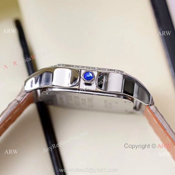 Copy Cartier Panthere Yellow Gold White Roman Dial Watch Quartz 5