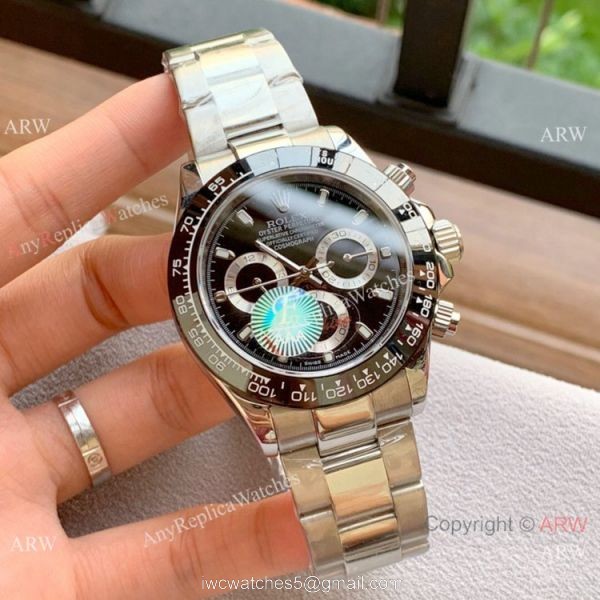 Copy Rolex Daytona 40 Stainless Steel Black Ceramic Bezel watches 5