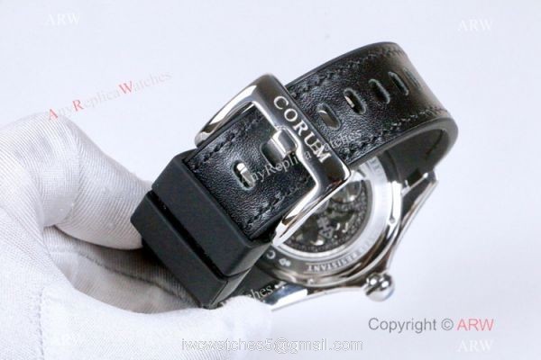New Replica Corum Watches Corum Bubble Squelette SS Tattoo Watch 45mm 5