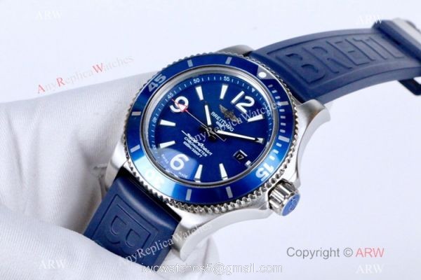 New Breitling Superocean II Watches White Dial Blue Bezel 5