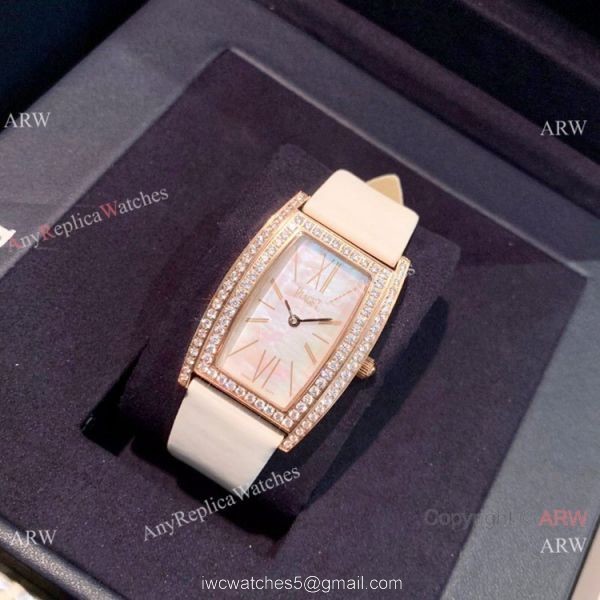 Copy Piaget Limelight Tonneau Rose Gold diamond Watch 27mm 5