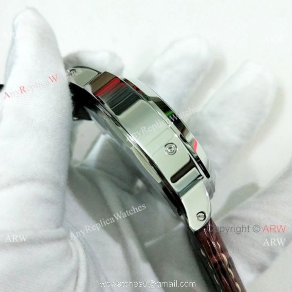 Fake Panerai Luminor GMT PAM00088 Watch Ss Brown Leather Band 5