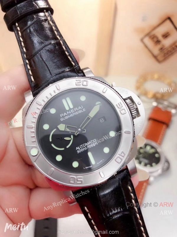 Panerai Luminor Submersible Mike Horn Edition SS Green Marker Watch PAM 985 5