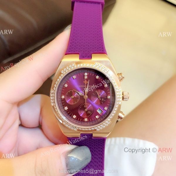 Vacheron Constantin Overseas Rose Gold Chrono Watch Women Vacheron Constantin Copy 5