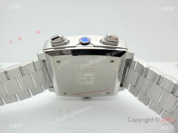 Tag Heuer Monaco Quartz Calibre 12 Replica Watch Stainless Steel Blue Red Dial 5