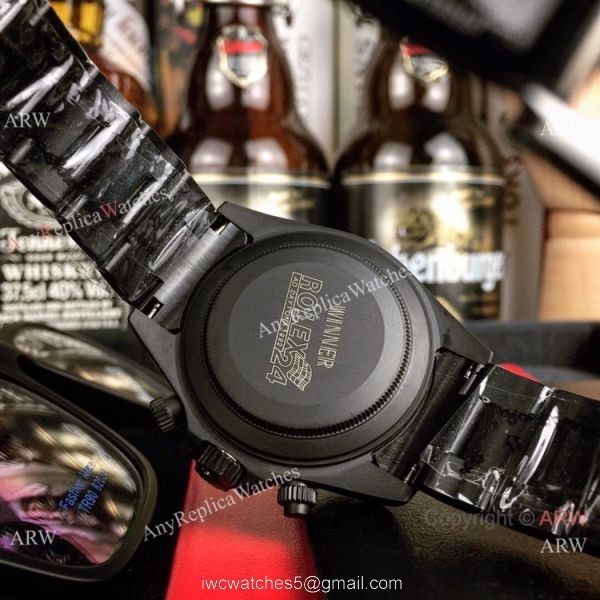 Rolex Daytona Rainbow Replica Blacksteel Graffiti Face 43mm 5