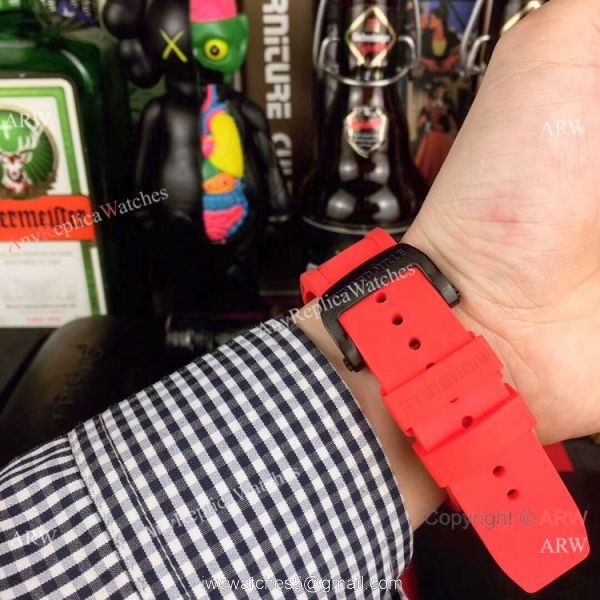 Swiss Copy Richard Mille RM67-02 Automatic Watch NTPT Carbon Skeletal Dial 48mm 5