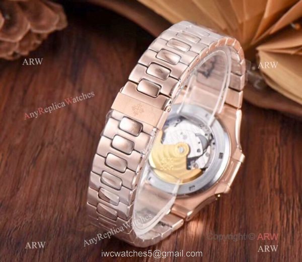 Patek Nautilus Rose Gold Power Reserve Men Watch Knock off Watches China 5