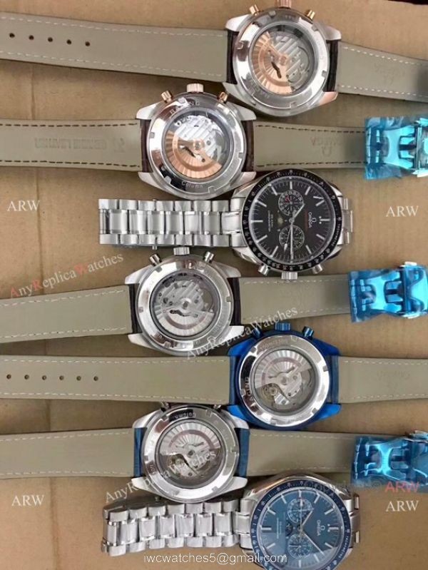 New Replica Omega Speedmaster Moonphase Automatic watch Brown Dial 5