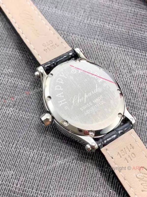 Replica Chopard Happy Sport Oval Lady Watch SS Gray Dial 5