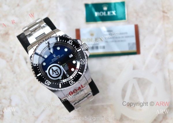 AJ Factory &8216;MAX Rolex Deepsea Blue Replica Watch 44mm 5