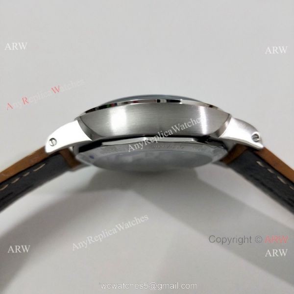Copy Panerai Luminor PAM00127 Watch Black Dial Brown Leather Band 5