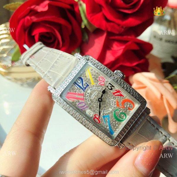 Replica Franck Muller Long Island Color Dreams Watch Diamond Case 5