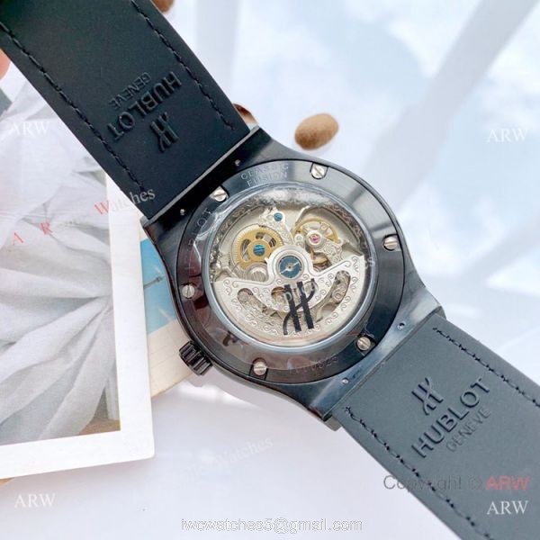 Solid Black Hublot Classic Fusion Men Watch New Replica 5