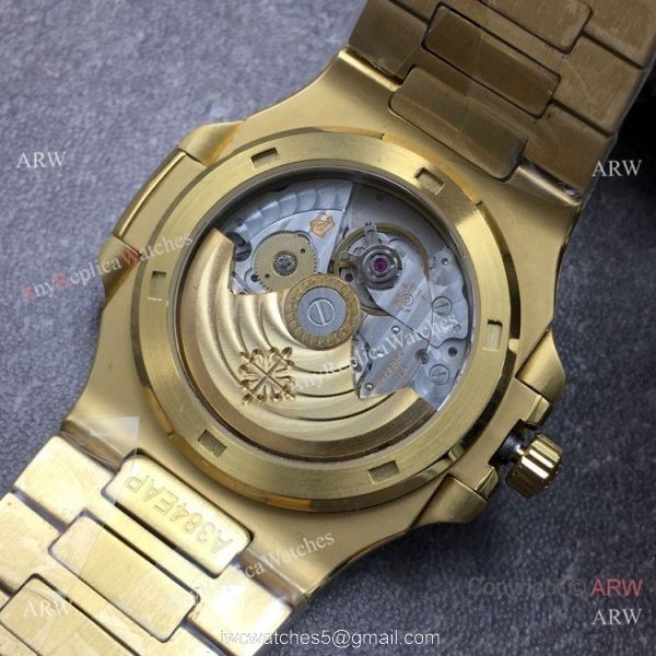 GB Factory Swiss Cal.324 Replica Patek Philippe Nautilus Green Dial Watch 5