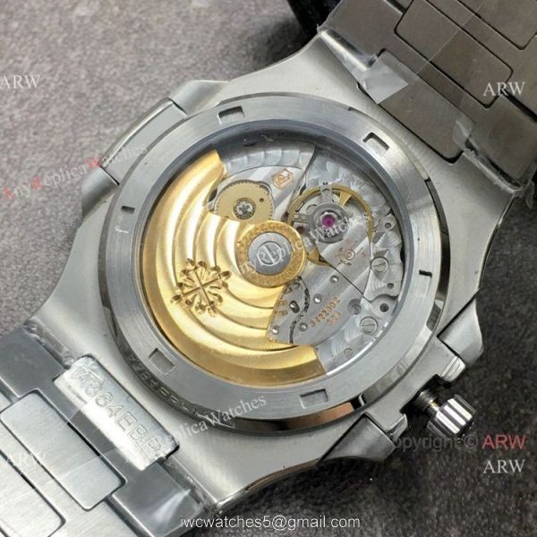 Swiss Copy Patek Philippe Nautilus White Dial Stainless Steel Watch GB Factory 5