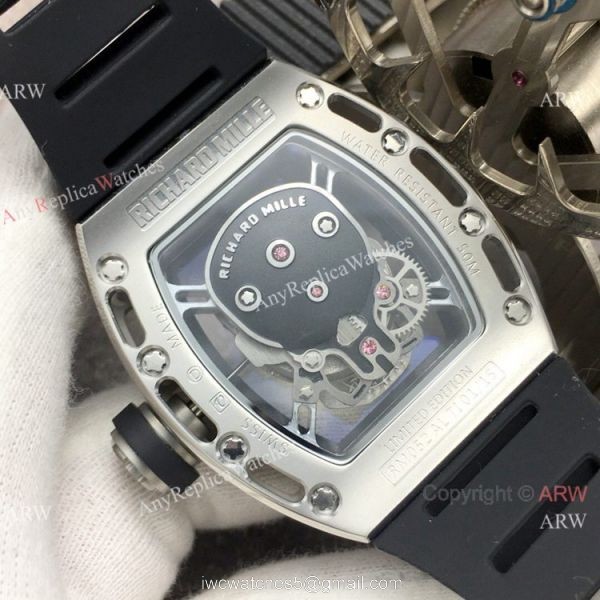 Super Clone Richard Mille RM 052 Skull Face Stainless Steel Men Watch 5