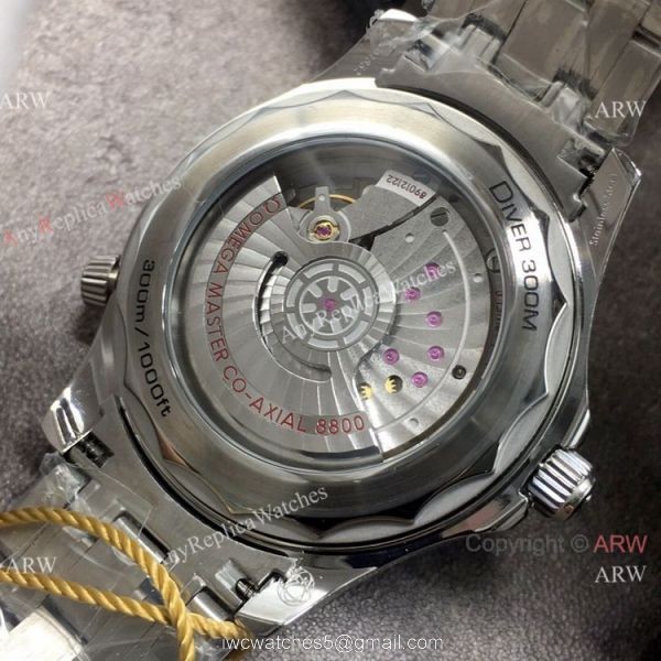 Stainless Steel Omega Seamaster 300 Replica Watch GB Factory Swiss Omega 8800 Movement 5