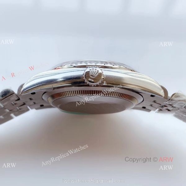 EW factory Copy Rolex Datejust 36mm Black Face SS Jubilee Band Watch 5