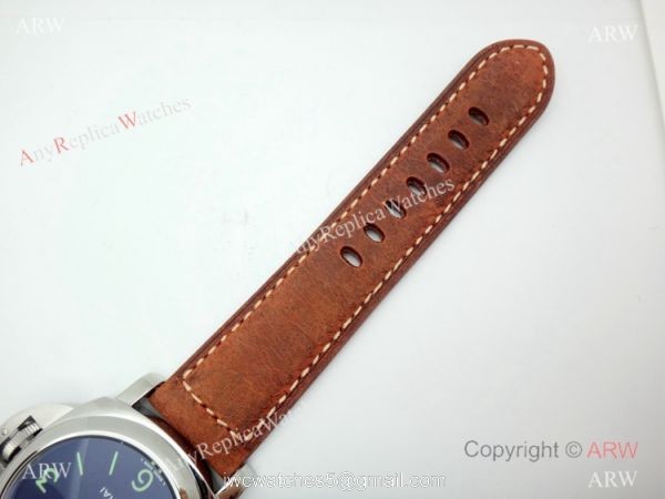 Swiss Replica Panerai Luminor Marina Acciaio PAM 111 Watch SS Green Markers 5