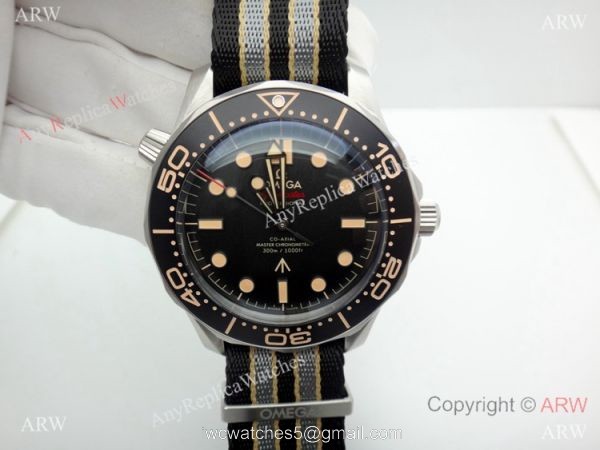 VS Factory Omega Seamaster 007 James Bond &8216;NO TIME TO DIE Watch Nylon Strap 5