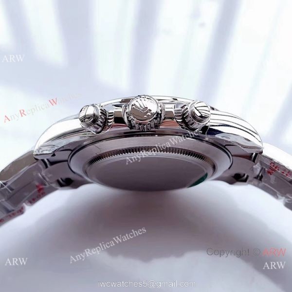Replica Rolex Daytona Super Noob Factory Swiss 4130 Watch SS Silver Dial 5
