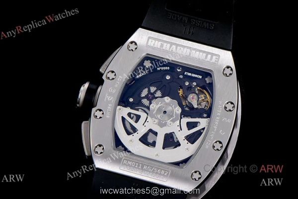 KV Factory Replica Richard Mille RM 011-FM Felipe Massa Black Kite Flyback Chronograph Watch 5