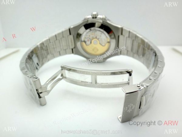 Swiss 324SC Patek Philippe Nautilus Moonphase Watch Stainless Steel Blue Face 5
