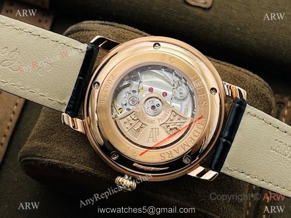 New 2021! Swiss Grade 1 Copy Audemars Piguet Jules Audemars Diamond Watch Rose Gold 41mm 5