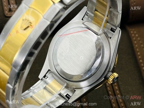 DR Factory Swiss Replica Rolex Sky-Dweller 42mm Watch Two Tone Black Dial 5
