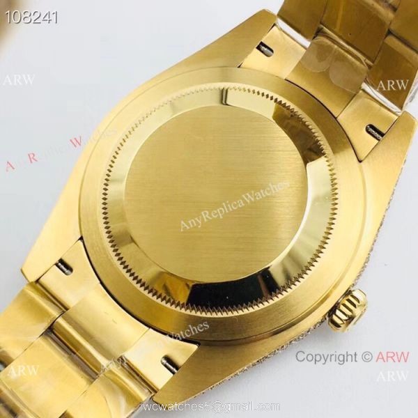 Swiss 2824 904L Rolex Datejust Iced Out Watch Fake Rolex with Diamond Bezel 5