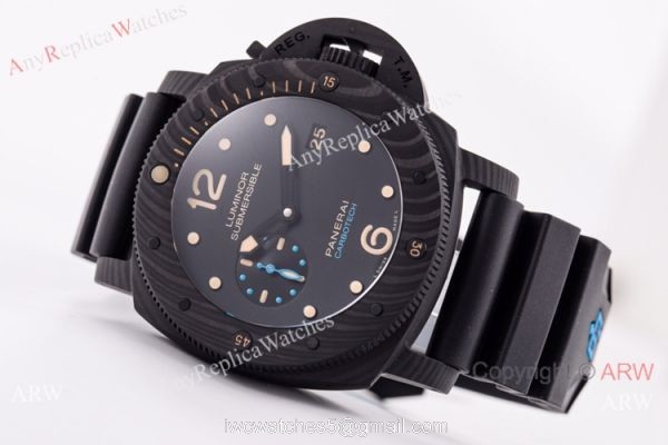Swiss Grade 1 Panerai Luminor Submersible Carbon Watch VS Factory V2 5